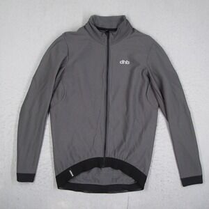 dhb Aeron Women XL Grey Full Zip Cycling Jersey Long Sleeve Bike Jacket Pockets